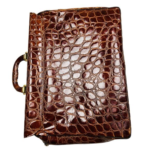 Rare Vintage Atelier Jeannette Leather Croc Embossed set made in Germany - Picture 6 of 16